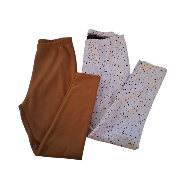 Everyday Stretch Leggings Duo - Caramel & Soft Pink with Speckles - Picture 7 of 8